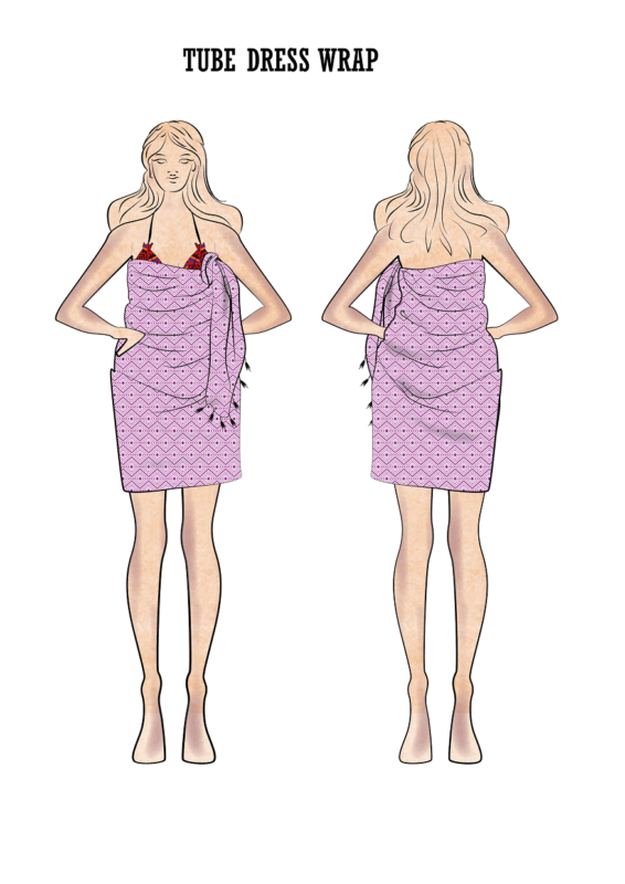 Turkish Hammam Towel as a Dress Tube Wrap Step by Step Guide